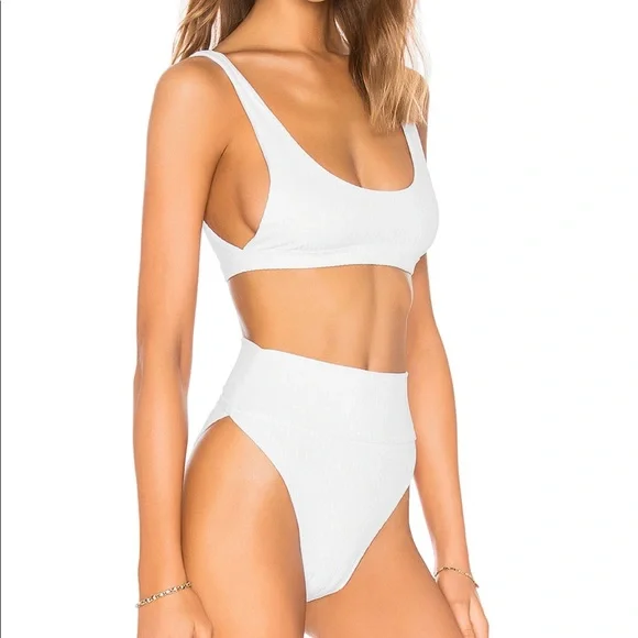White Rib Beach Riot Swimsuit - Picture 2 of 6